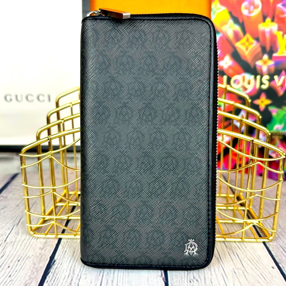 Dunhill black zippy zip around wallet - Picture 1 of 12
